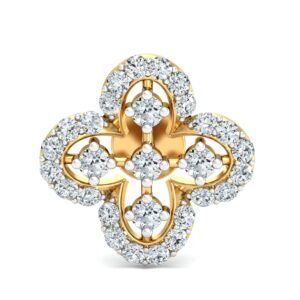 Dainty Crown Diamond Gold Earrings