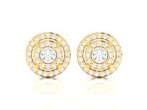 Crystal Glint Diamond Gold Earrings