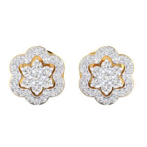 Crown of Stars Gold Diamond Gold Earrings