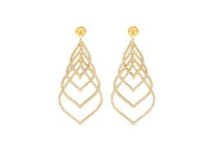 Angelic Drop Diamond Gold Earrings