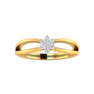 Floral Grace Lightweight  Diamond Ring