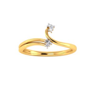 Minimalist Twin Diamond  Ring for Her