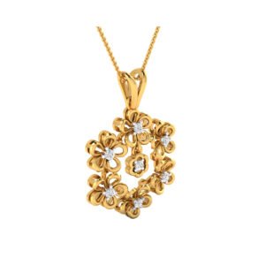 Stunning Diamond-Encrusted Flower Pendant