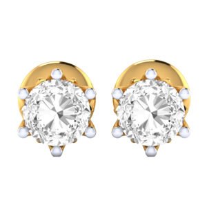 Harmony Stud Gold Diamond Earrings