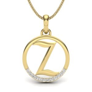 Personalized Pendant - Diamond Studded 'Z' Alphabet