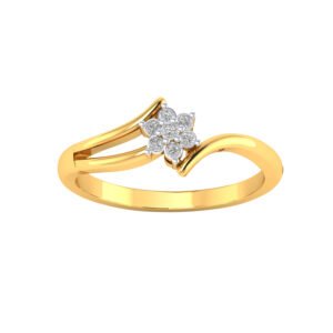 Dainty Flora Lighweight  Diamond Ring