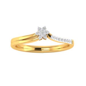 Floral Crown Lightweight  Diamond Ring