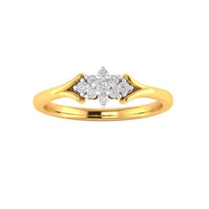 Floral Cluster Lightweight  Diamond Ring