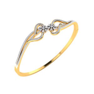 Floral Grace Diamond Gold Bracelet
