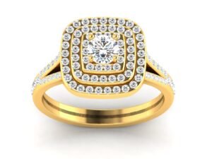 Exquisite  Double Halo Diamond Ring