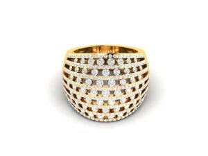 Glittering  Wide Band Diamond Ring