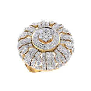Flora Crown Diamond Cocktail  RIng