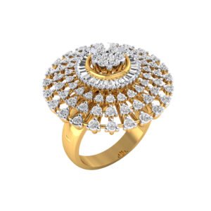 Sunburst Diamond Cocktail  Ring